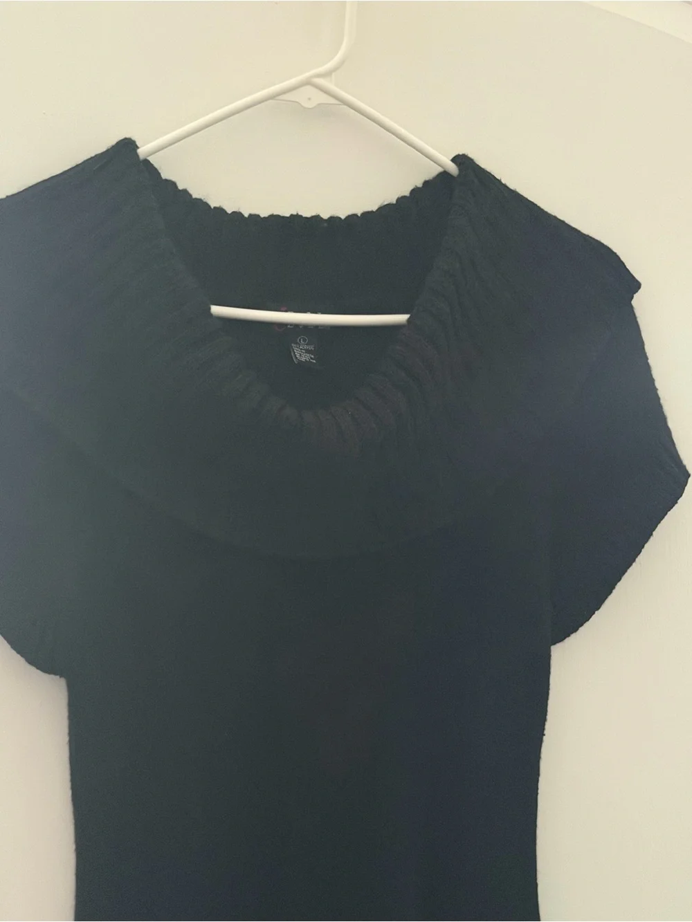 Black Cowl Neck Knit Dress - Women